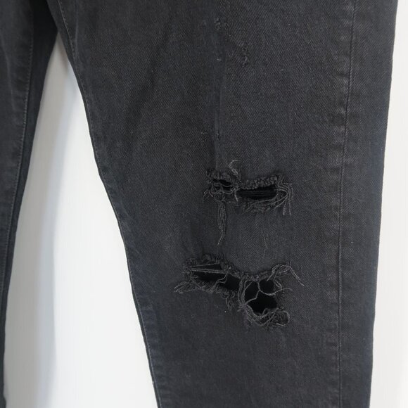 Free People We The Free Black Distressed Jeans Button Fly Size 28 - Picture 4 of 15